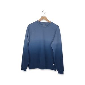 Marine Layer Blue Ombre Long Sleeve Crew Neck Sweat Shirt